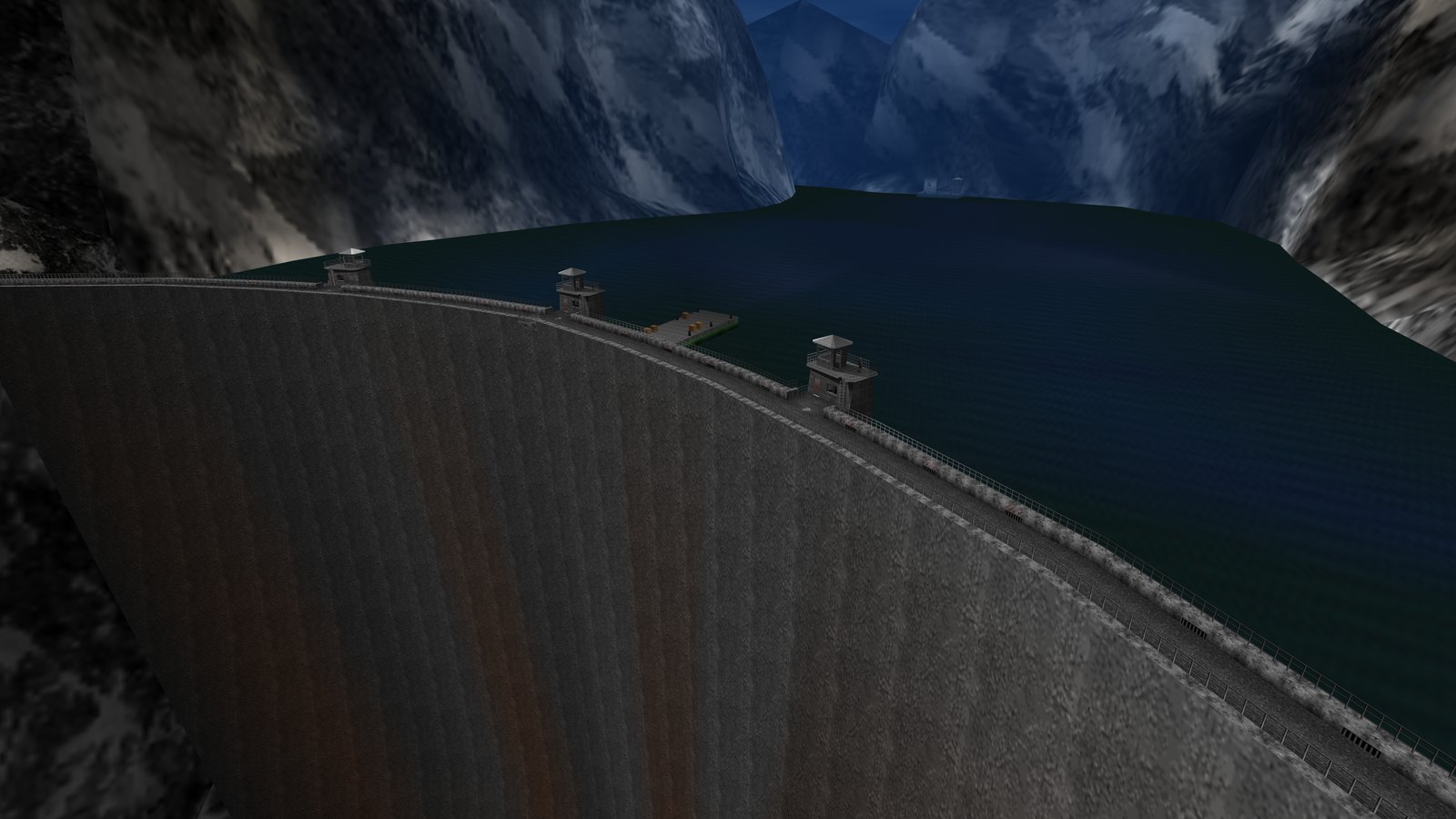In-engine: Dam (v0.4.0 intro attract)