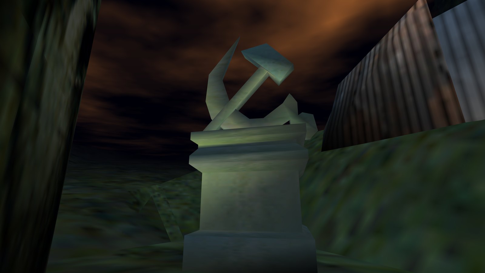 In-engine: Statue (v0.4.0 intro attract)